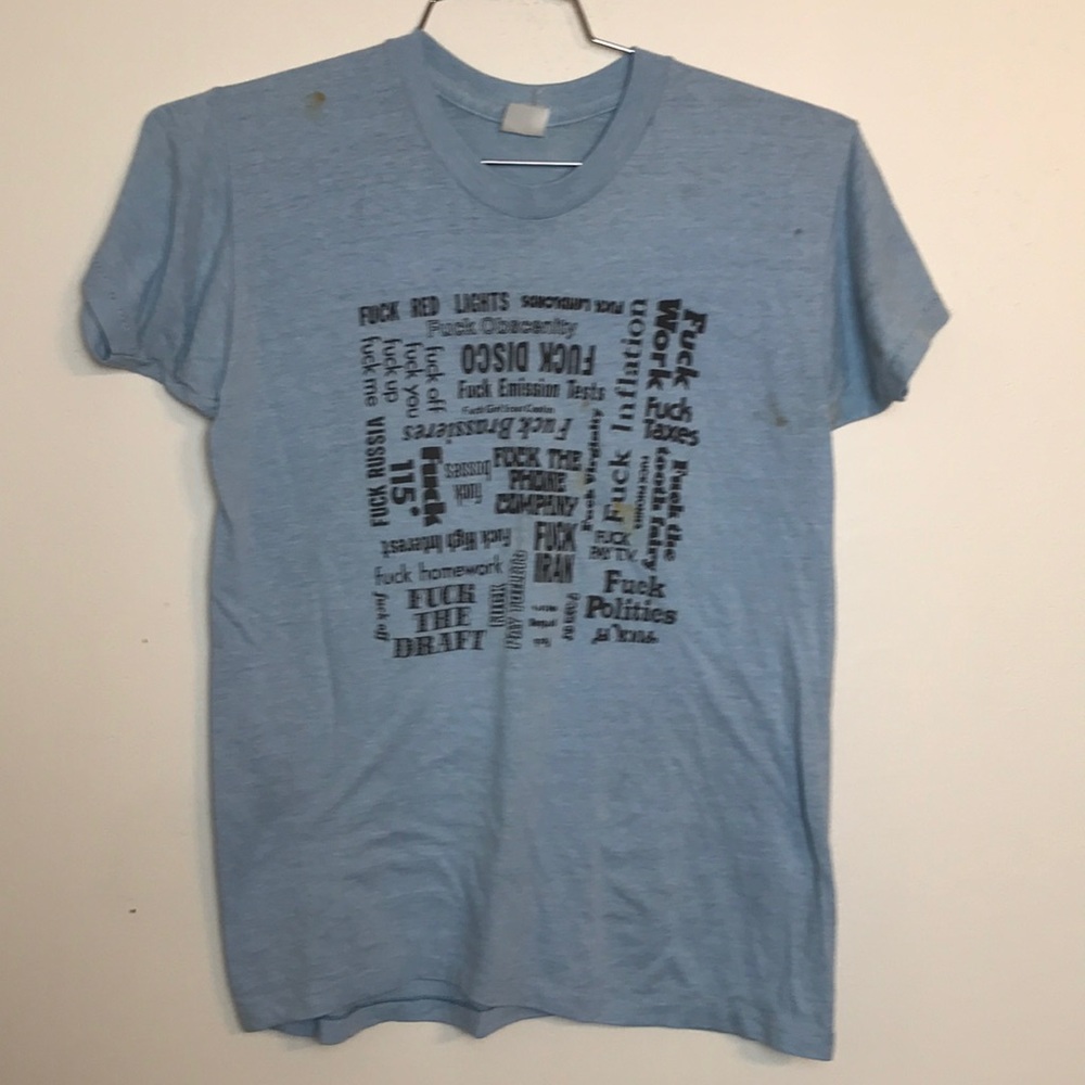 Vintage FUCK IRAN FUCK RUSSIA Shirt S